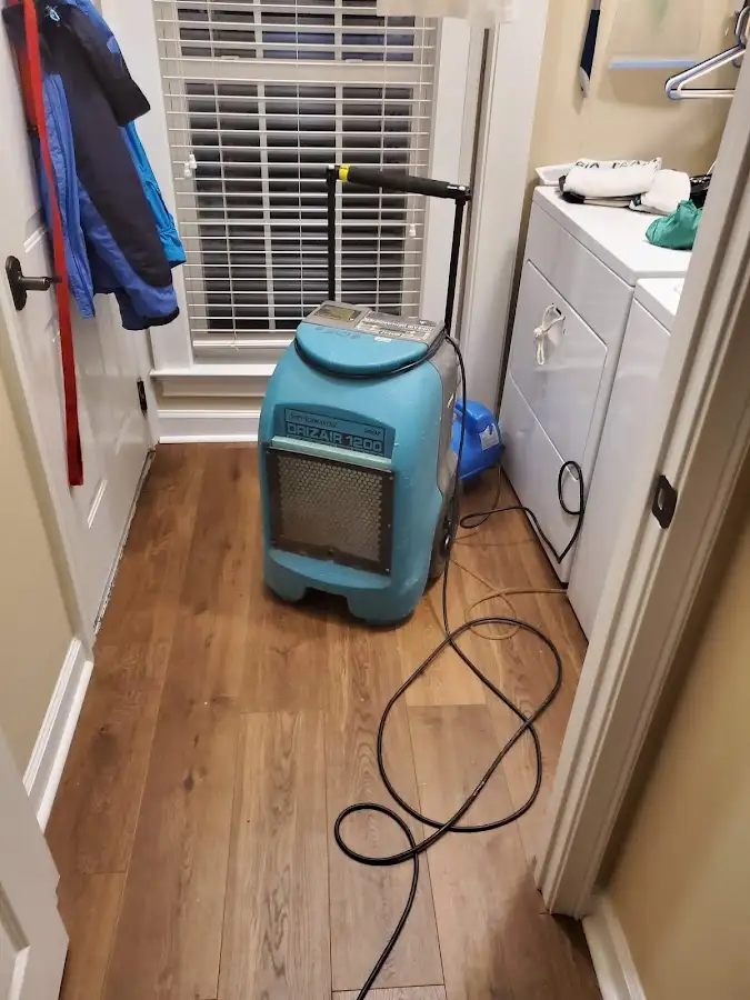 Commercial dehumidifier deployed for Flood Damage Cleanup in Royal Oak